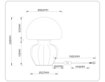 Светильник настольный LH53247 CF/WH кофе/белый G9 max 28W D165*220