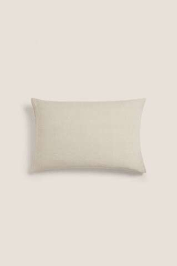 ZARA HOME ЛЬНЯНОЙ ЧЕХОЛ ДЛЯ ДЕКОРАТИВНОЙ ПОДУШКИ, ПЕСОЧНЫЙ