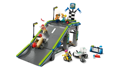 Конструктор LEGO City 60460 Никаких ограничений: Трасса для гоночных автомобилей с рампой