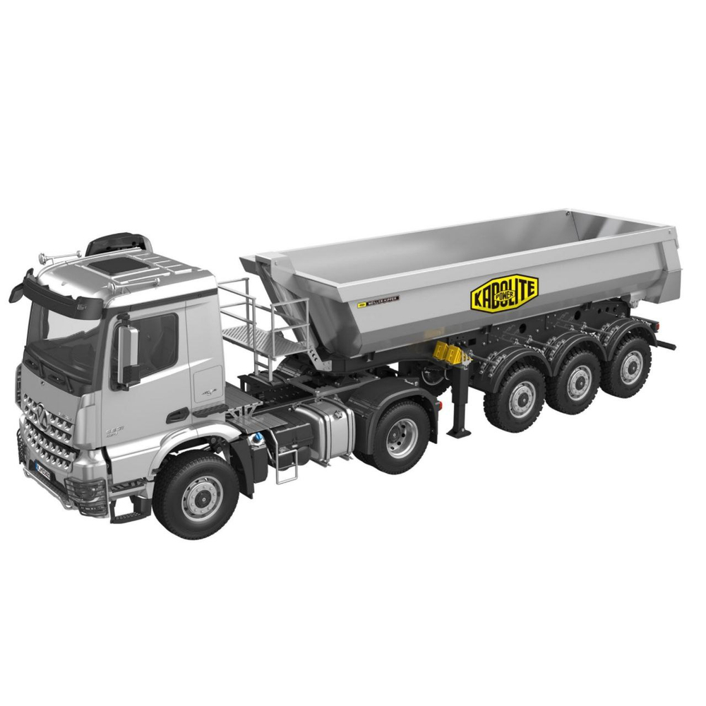 Радиоуправляемый металлический тягач Kabolite 5801 серый 1/14 4x4 масштаб 1/14 , 2,4 ГГц , 4WD, 14-канальная радиоуправляемая модель самосвала , новинка 2025г