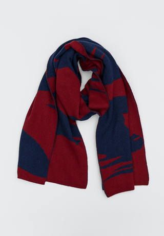 Шерстяной шарф ARGYMAQ BURGUNDY BLUE