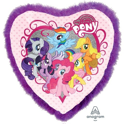 Фольгированная фигура, круг, My Little Pony Перья фиолет P75,32"/81CM