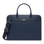 MICHAEL KORS MK Cooper Artificial Leather Handbag, Shoulder Bag, Crossbody Bag, Laptop Bag, Briefcase Men"s Marine Blue
