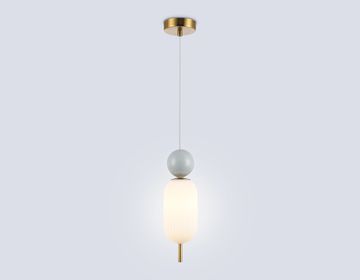 Подвесной светильник 1*G9 LH53101 BS/GR/FR латунь/серый/белый матовый High Light Ceramo Modern Ambrella