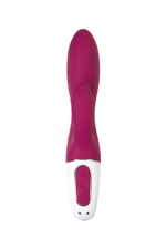 Вибратор с клиторальным стимулятором и подогревом Satisfyer Heated Affair ConnectApp,бордовый,20,6см