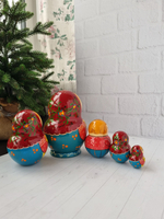 Матрёшка "С курочкой" традиция 5м 15см пузатая