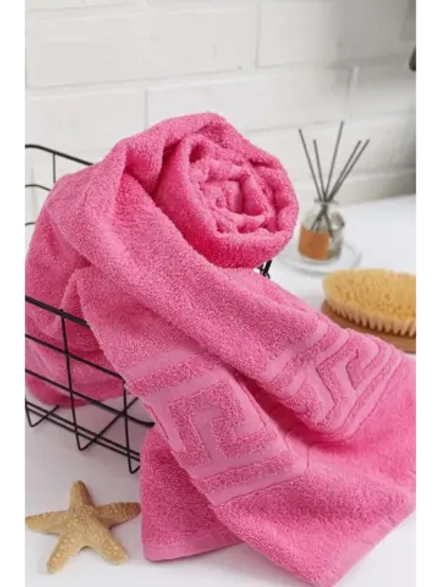 Полотенце махровое, г/к, 380 гр/м2, цвет: 105-ярко-розовый,