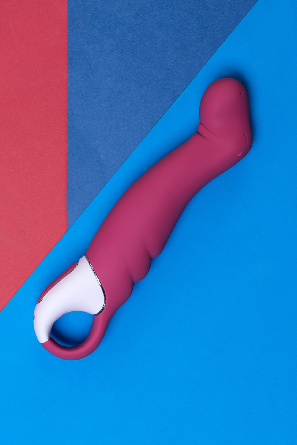 Satisfyer Vibes Petting Hippo Нереалистичный вибратор , силикон, бордовый, 22,9 см.
