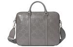 GUCCI Leather Shoulder Bag, Crossbody Bag, Handbag Men"s Gray