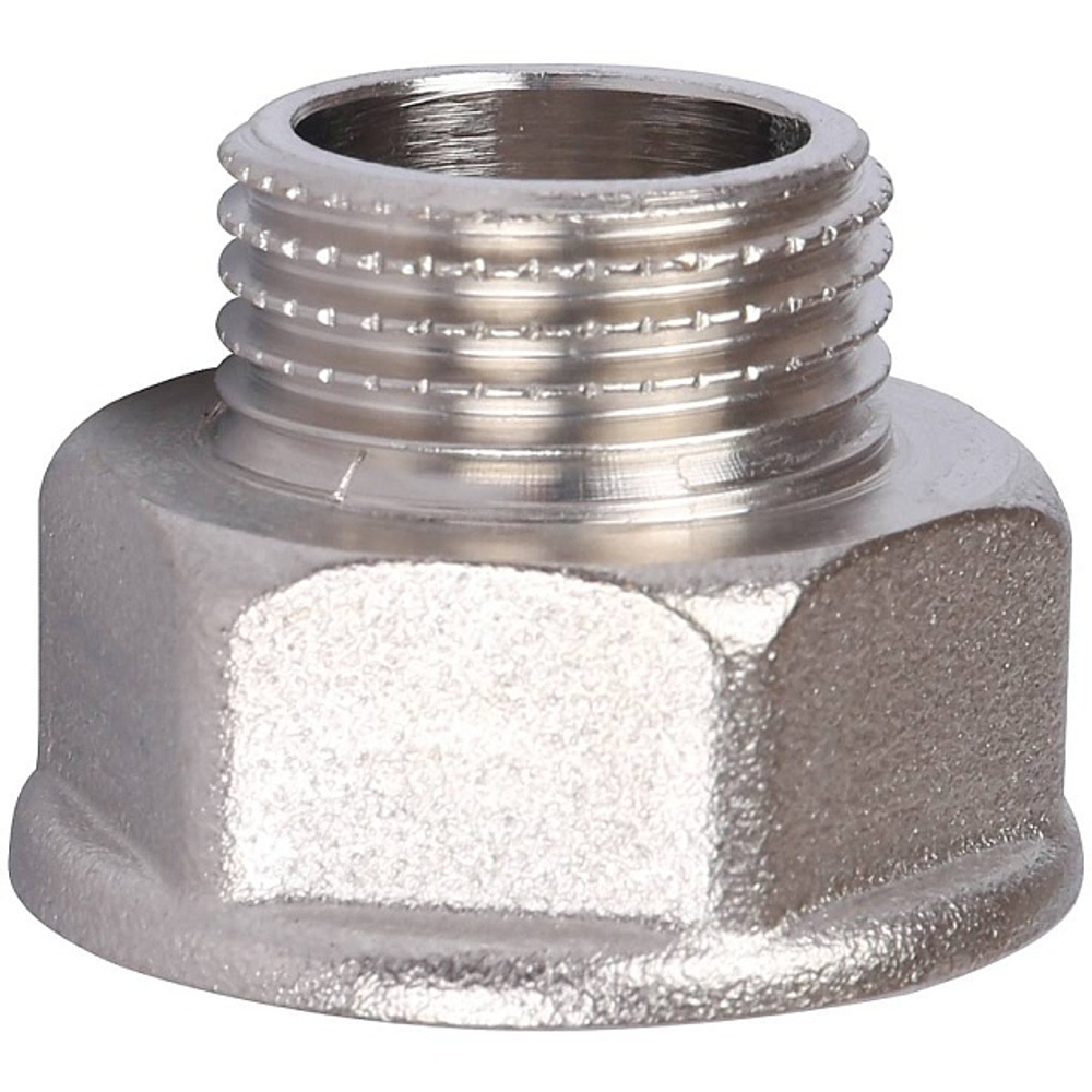 Удлинитель шестигранный STOUT SFT 0055 - 1/2" x 3/4" (НР/ВР, латунь никелированная)
