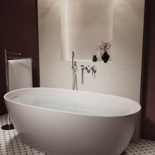 Смеситель для ванны Vincea Вилла (Villa) VTFW-1VL1CH, встраиваемый, хром