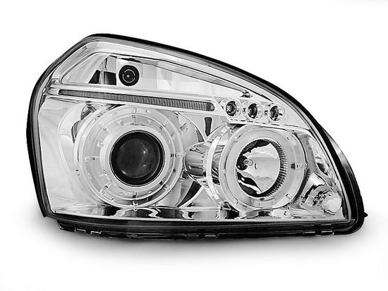 Передние фары Hyundai Tucson angel eyes chrome