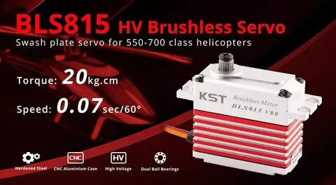Сервопривод KST BLS815 HV (20 кг/см, 0.07 сек/60°, 73г)