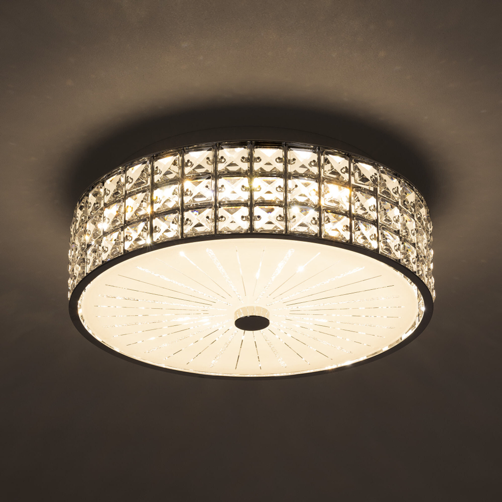 Citilux Портал CL32413G1 LED RGB Люстра хрустальная с пультом Хром
