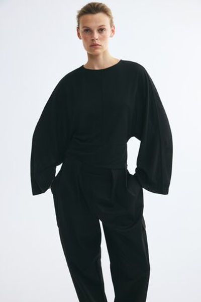 Топ из джерси с рукавами «летучая мышь» - H&M