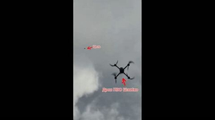 Испытания нашего дрона ПВО "Шэнбяо" на полигоне