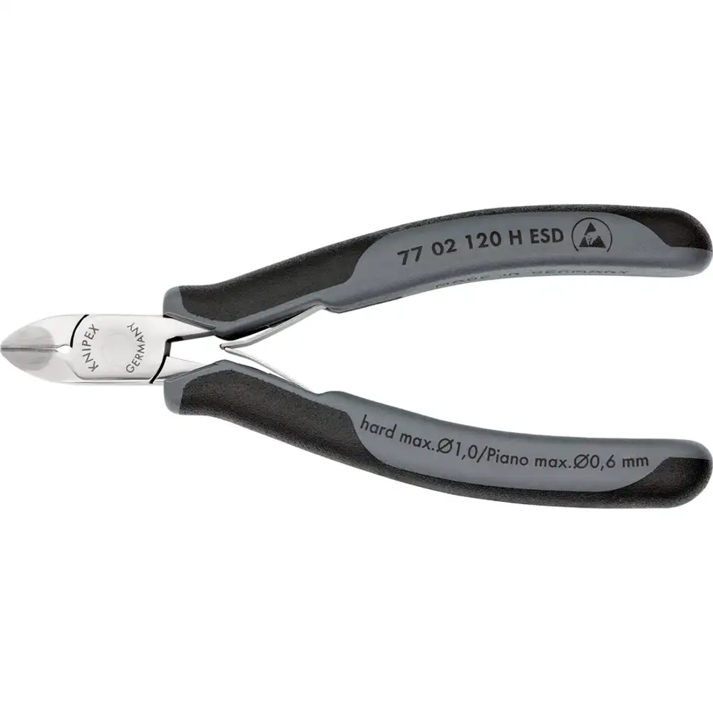 Кусачки боковые для электроники антистатические 120 мм Knipex 77 02 120 H ESD