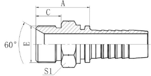 Фитинг DN 06 BSP (Ш) 3/8