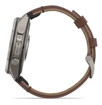 Garmin Fenix 9 Pro — 47 мм AMOLED Titanium Walnut Leather Band
