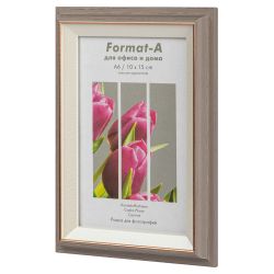 Фоторамка FA Фиеста 10х15 пластиковая со стеклом серая дымка | FA фототовары