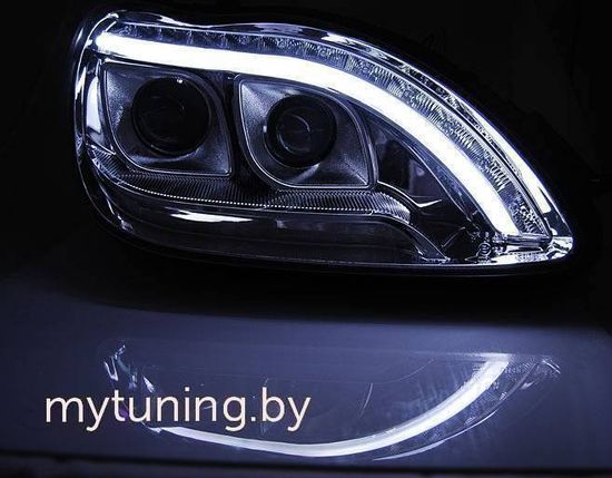 Передние фары daylight chrome для Mercedes S W220