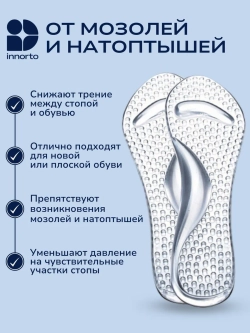 Стельки силиконовые для обуви на каблуках