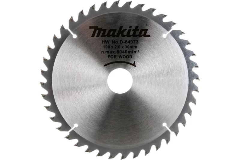 Пильный диск Makita D-64973 190×30 мм, 40T, дерево