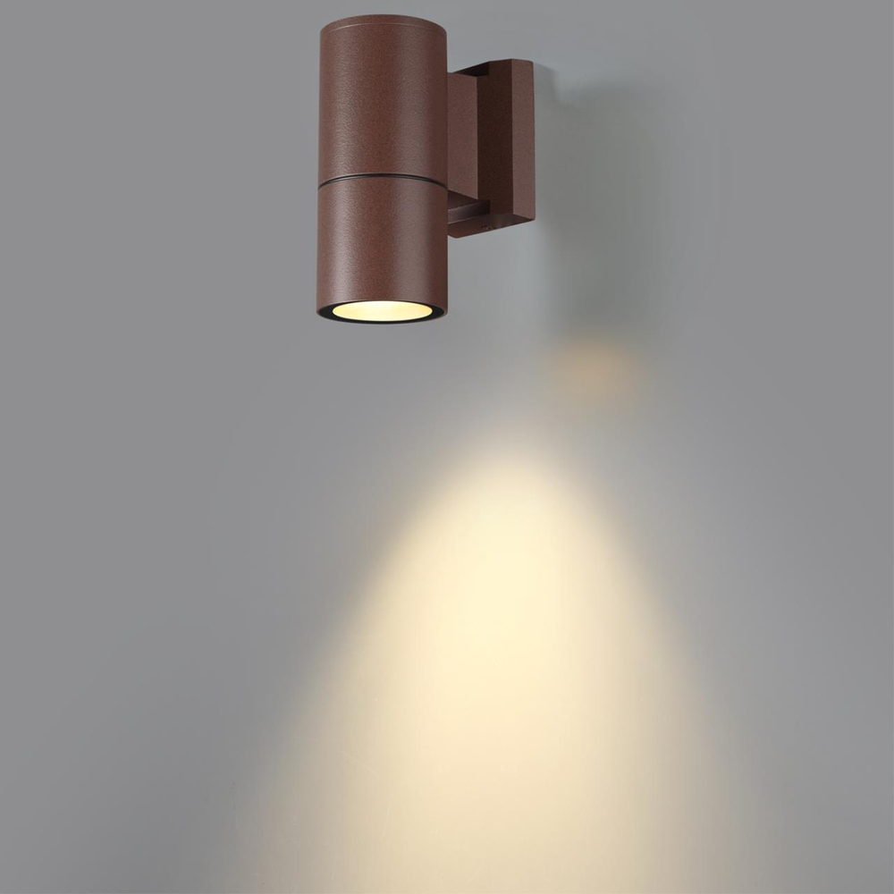 Уличный настенный светильник Novotech 370986 STREET NT25 000 коричневый IP65 GU10 50W 100-240V LANDSCAPE