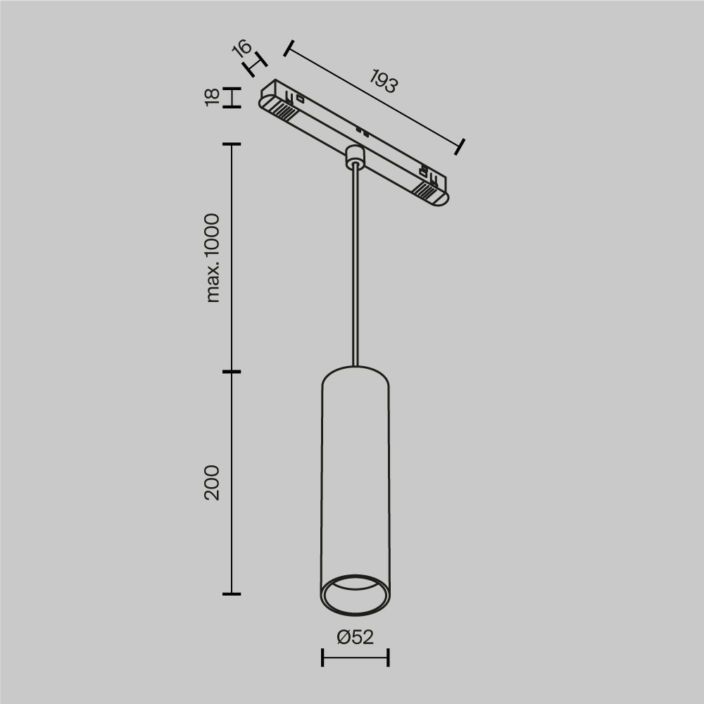 Магнитный трековый светильник Maytoni Focus LED TR041-2-12W3K-B