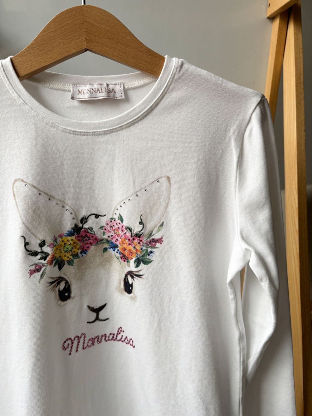 Хлопковый лонгслив Monnalisa, 128