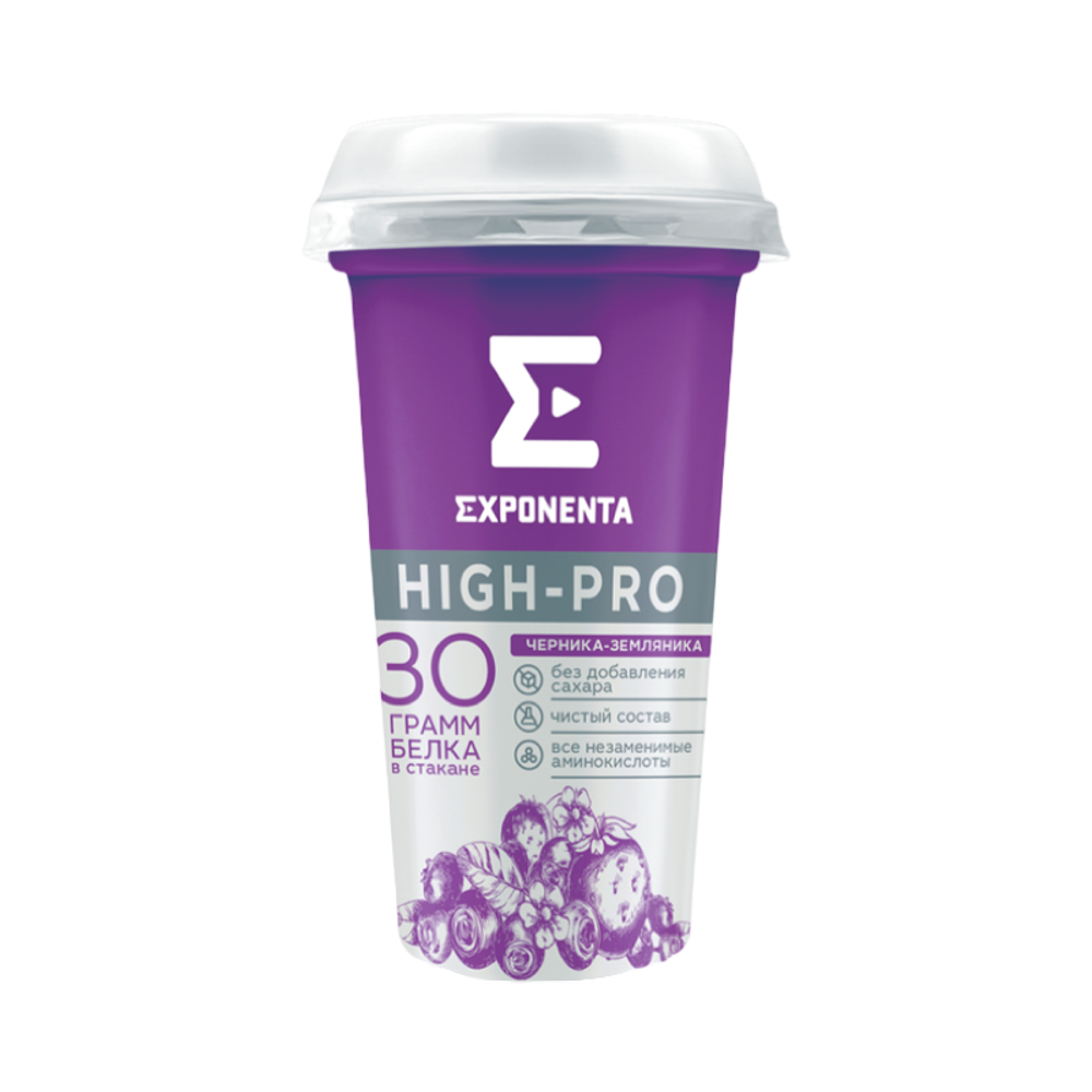 Напиток Exponenta High-pro обезжиренный 250г Черника земляника
