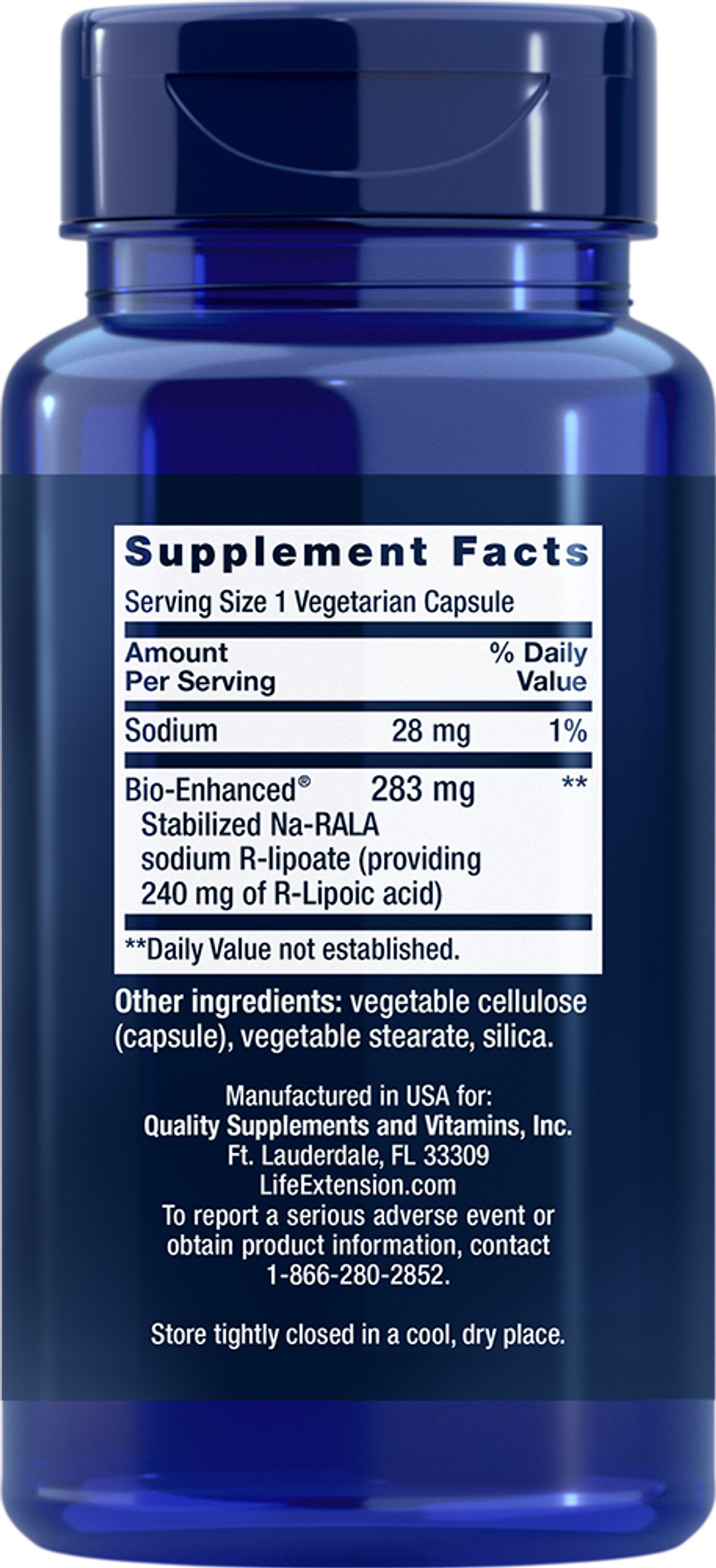 Super R-Lipoic Acid 240 мг 60 капсул Life Extension