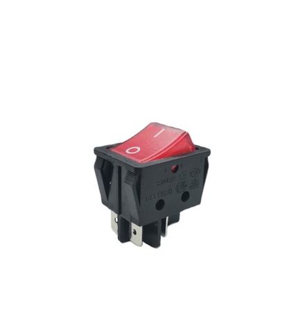 Переключатель KCD4-201/4PN красный 16A 220В