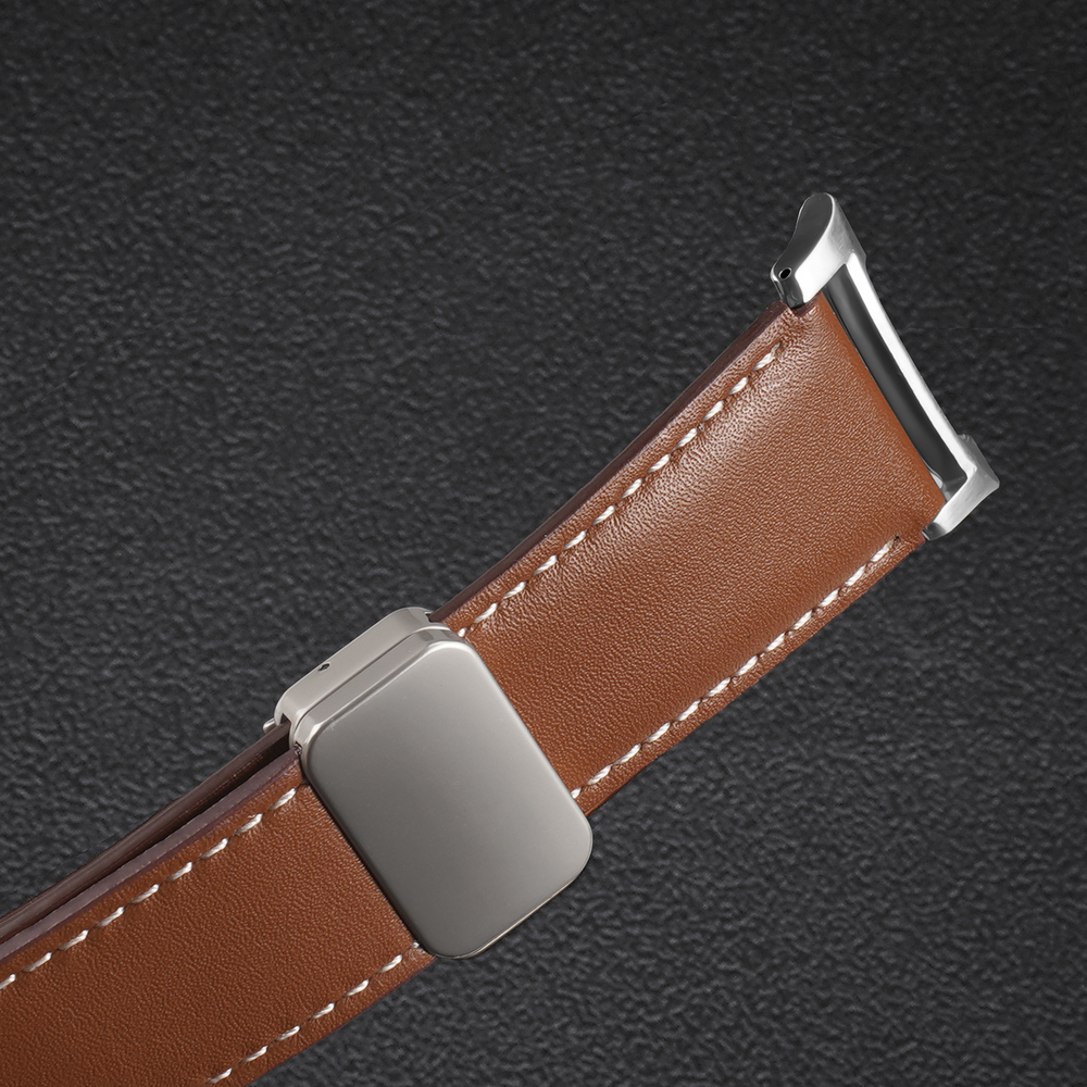 Ремешок из натуральной кожи коричневого цвета от Dux Ducis для смарт часов Samsung Galaxy Watch 8 (40 и 44мм), серия YA Series