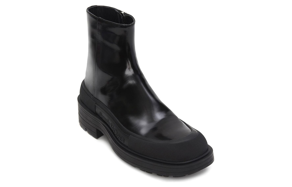 Alexander McQueen Tread Ankle Boots Black