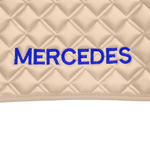 Ковры MERCEDES Actros MP3 (автомат) с шахтой (экокожа, бежевый, бежевый кант, синяя вышивка)