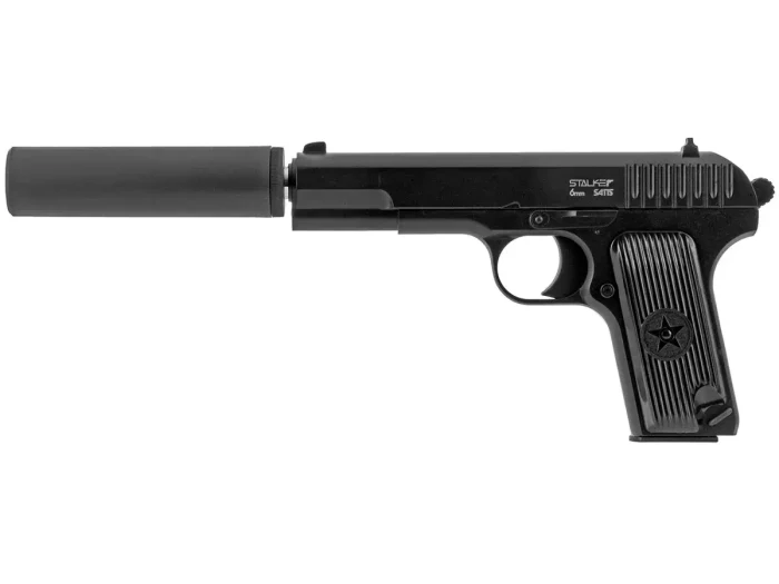 Пистолет пневматический Stalker SATTS Spring (ТТ)+имитатор ПБС, к.6мм (SA-33071TTS)