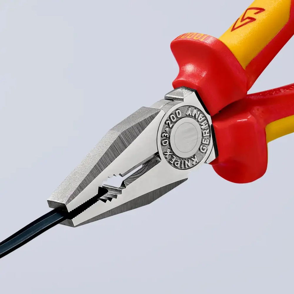 Плоскогубцы комбинированные хромированные 200 мм Knipex 03 06 200 SB