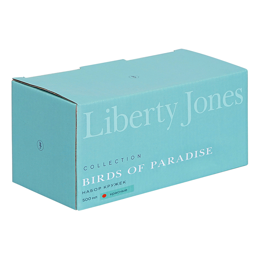 Набор кружек birds of paradise, 500 мл, красные, 2 шт.