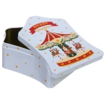 Банка жестяная «Карусель» 18*12*5,5см, голубая
