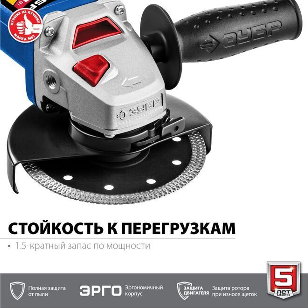 УШМ/Болгарка ЗУБР 2000Вт., d230мм, углошлифовальная машина, шлифмашина угловая/Профессионал
