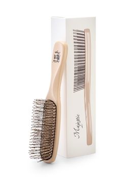 Расческа Majestic Scalp Brush светлый орех