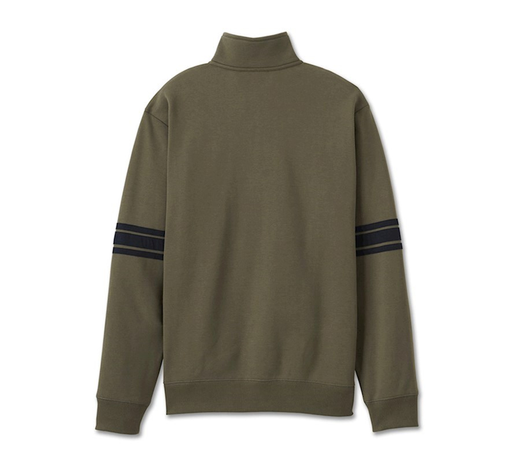 Толстовка Men's Bar & Shield 1/4-Zip Fleece - Green Harley-Davidson