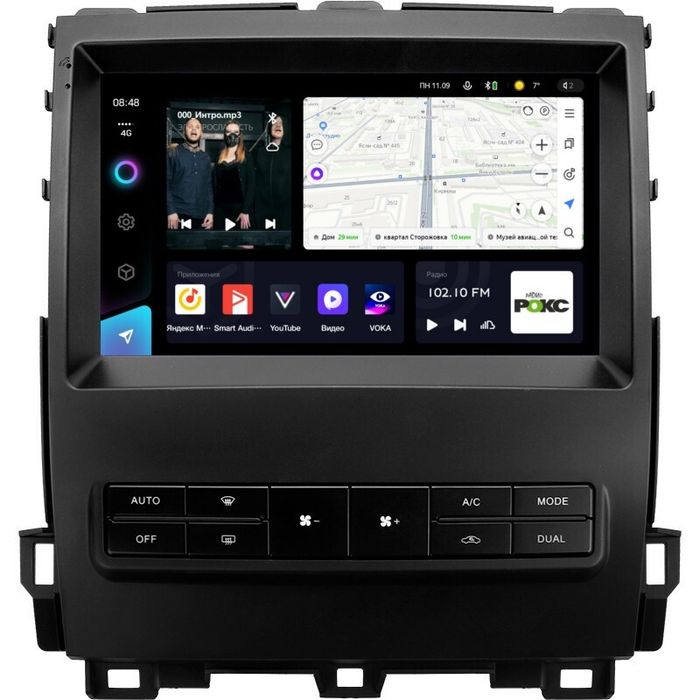 Магнитола для Lexus GX470 J120, Toyota Land Cruiser Prado 120 (климат на ШГУ, рамка тип 2) - Teyes CC3L на Android 10, CarPlay, 4G SIM-слот