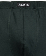 Мужские трусы шорты удлиненные Atlantic, набор 2 шт., хлопок, черные + изумрудные, 2MH-173