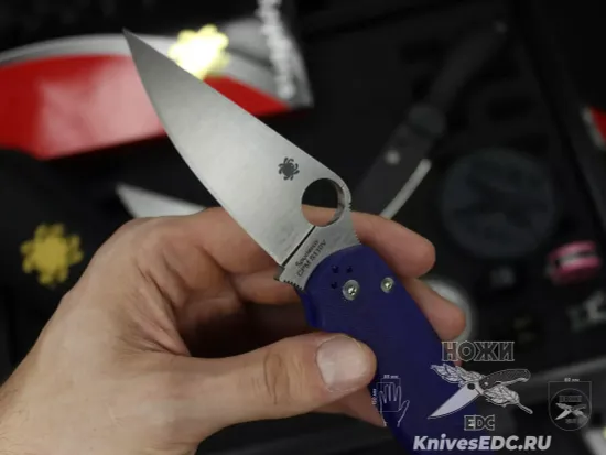Нож складной Spyderco Paramilitary 2 C81GPDBL2 c клинком из стали CPM-S110V, рукоять G10