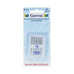 Иглы для швейных машин для трикотажа 130/705 H, №75, 5 игл, М, Gamma NT №75