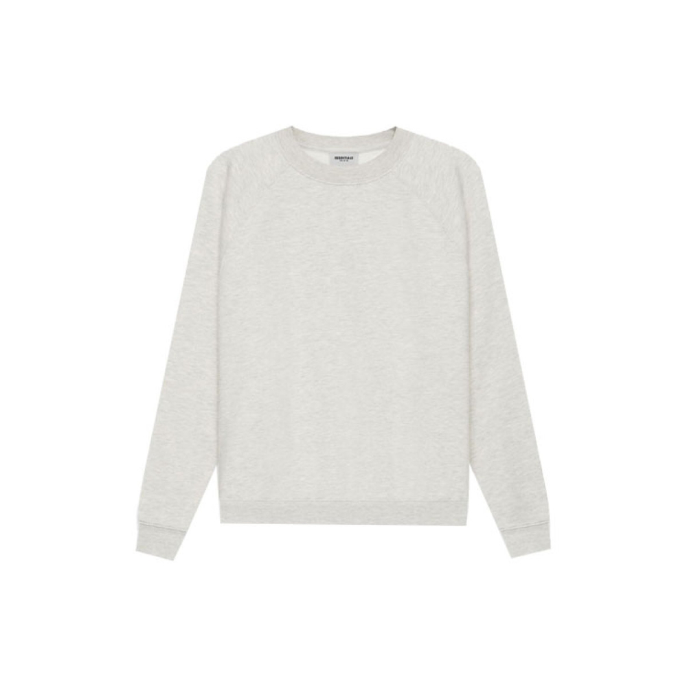 Толстовка Fear of God Essentials SS21 Pullover Crewneck Light Heather Oatmeal Logo, FOG-SS21-594