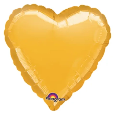 СЕРДЦЕ 18" Металлик Gold