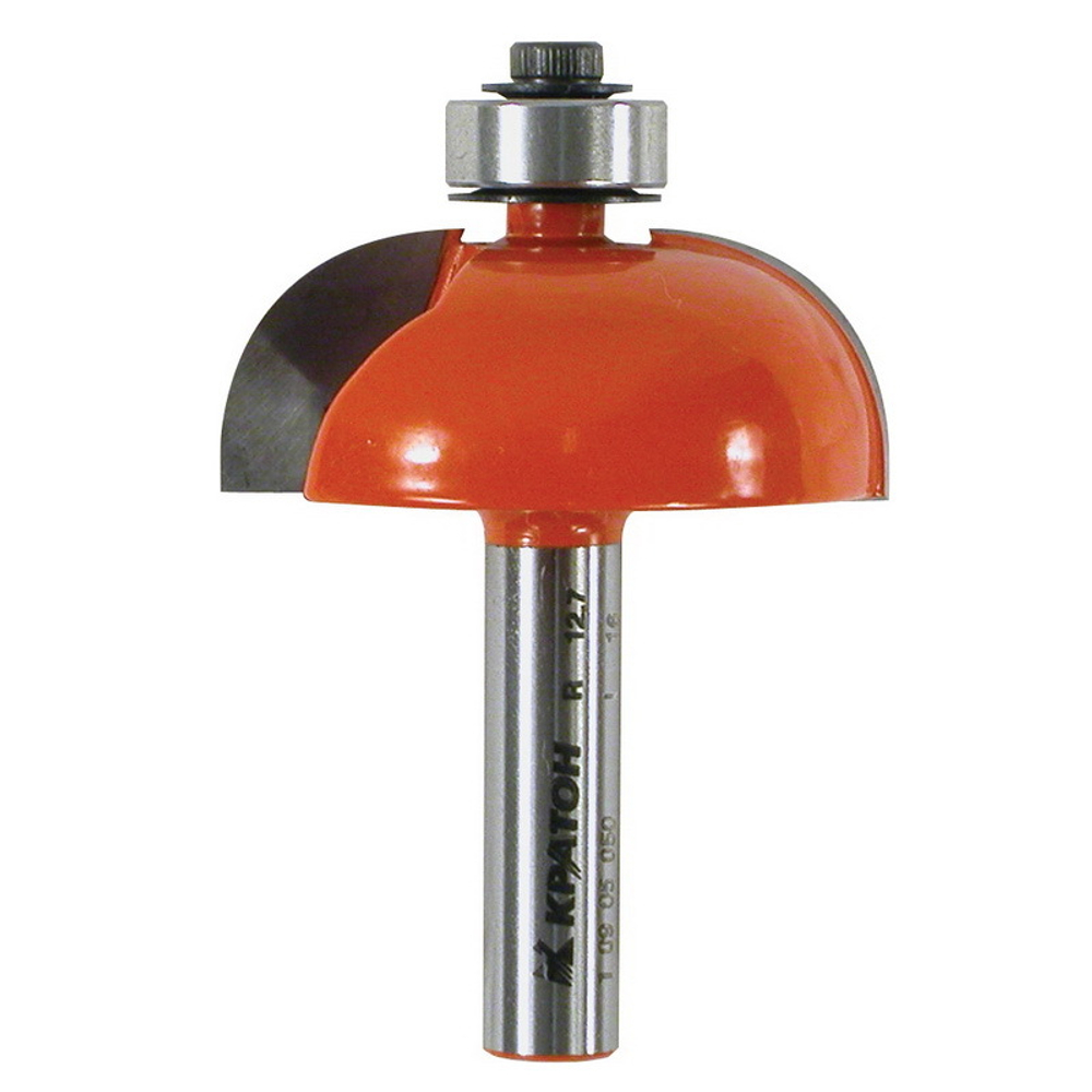 Фреза кромочная калевочная с подшипником D-38 H-16 R-12.7 хв.8мм Кратон Professional  1 09 05 050